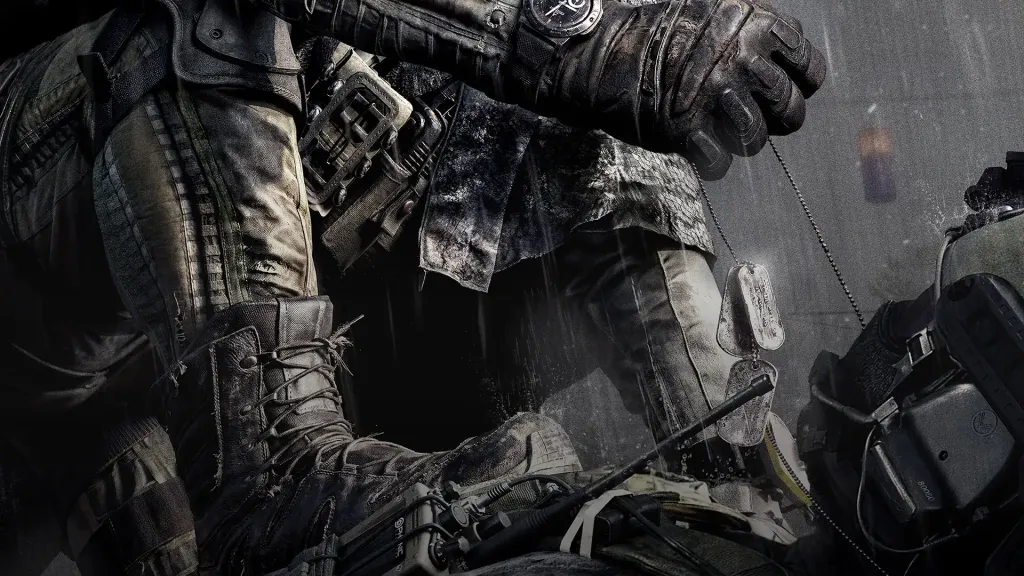 Two operators crouching in smoke with rifles, moving as a pair